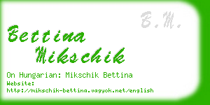 bettina mikschik business card